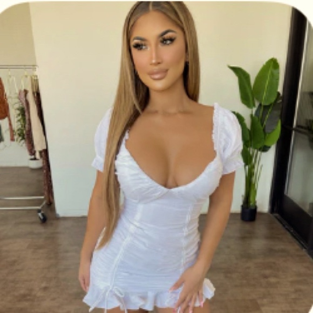 OOTDFASH white mini cotton dress